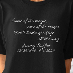 He Went To Paris Lyrics - Jimmy Buffett - RIP Jimmy Buffett T-Shirt - Unisex Heavy Cotton Tee