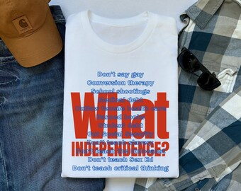 Fourth of July Shirt - Democrat - Liberal - Vote Blue - Unisex Heavy Cotton Tee