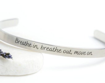 Breathe In, Breathe Out, Move On - Jimmy Buffett - Beach Bracelet - Beach Jewelry