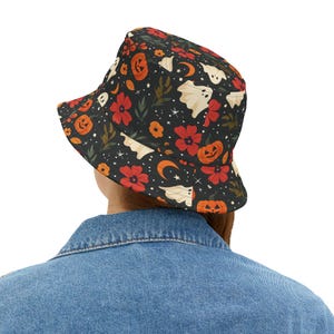 Halloween Bucket Hat - Cute Ghost Hat - All Over Print Bucket Hat - Bucket Hat (AOP)