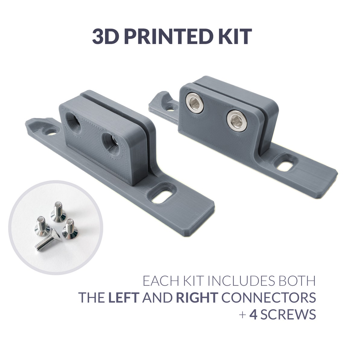 Hettich Multitech Drawer Front Connector Fixing Bracket Replacement Kit (3D Printed) 08855 08856