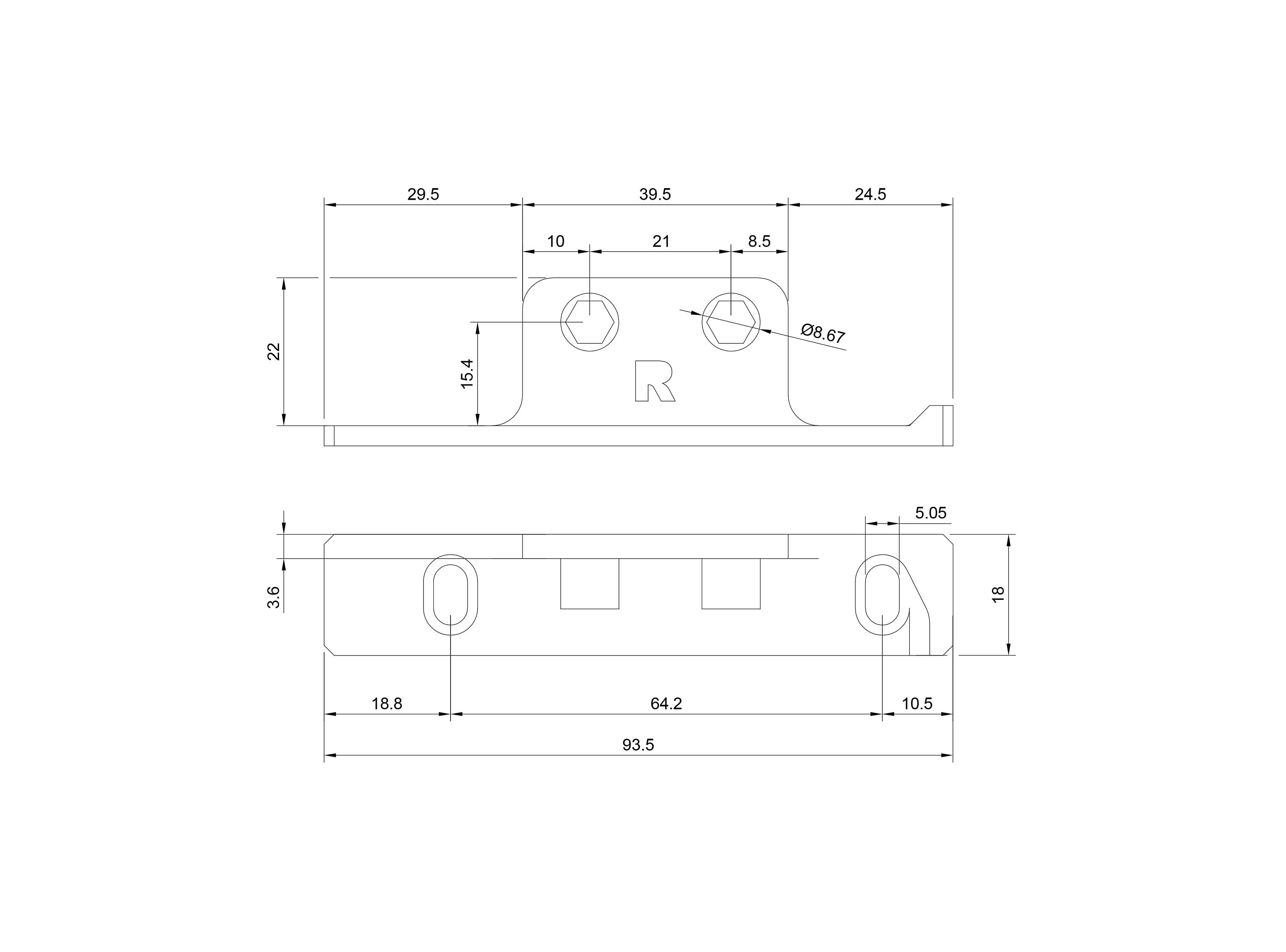 Hettich Multitech Drawer Front Connector Fixing Bracket Replacement Kit ...