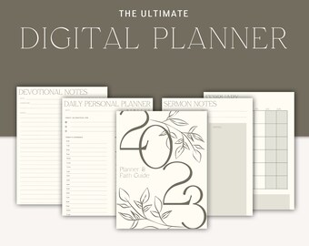 Digital Devotional Planner | Goodnotes Digital Planner | Sermon Notes | Devotional Notes | Prayer Journal | Reusable Planner |