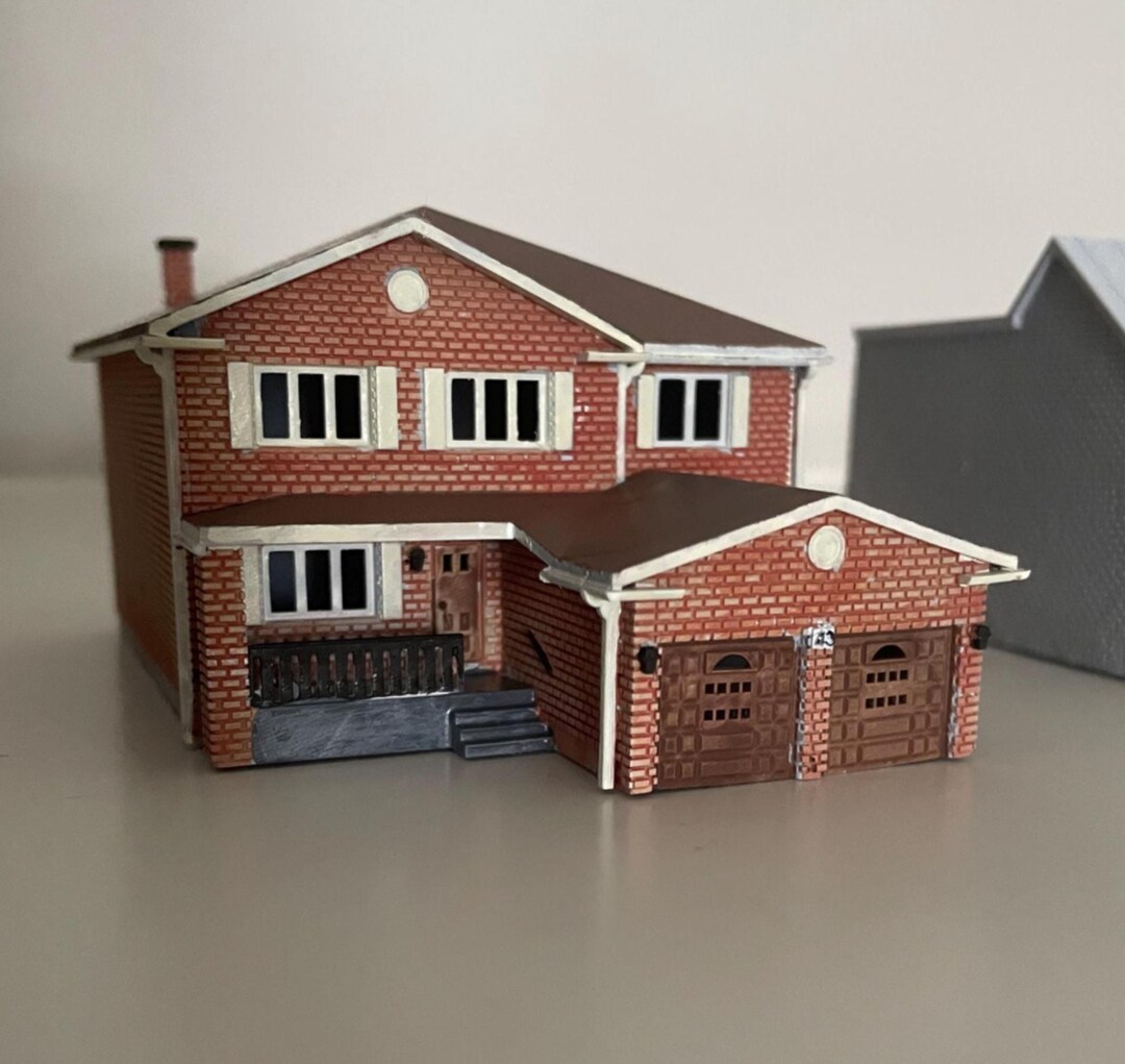 N Scale Building - 2 Car Garage Suburban Home - Etsy