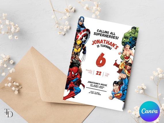 Golden Superhero Birthday Card Golden Superhero Birthday Card