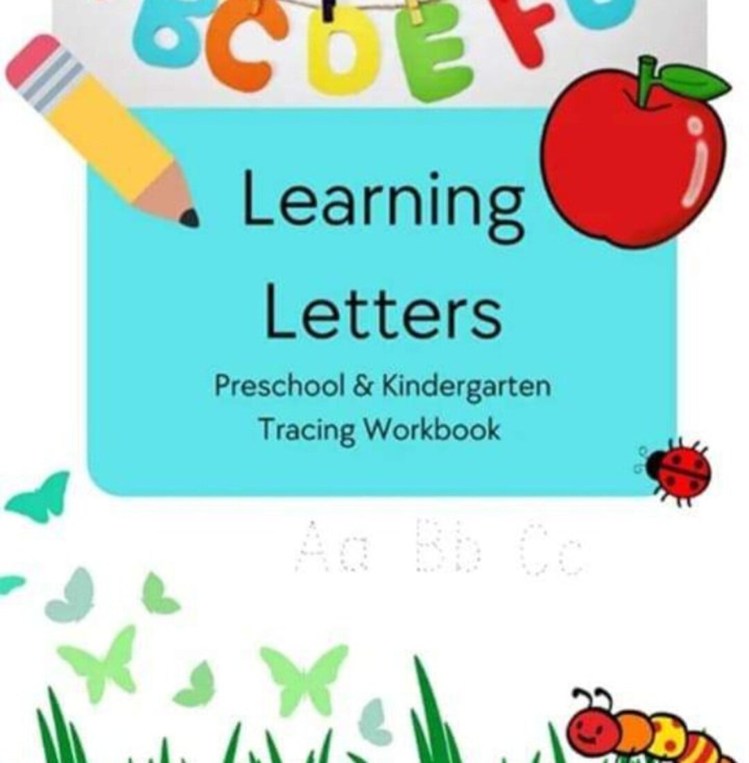 Learning Letters Tracing Workbook Kindergarten Preschool Homeschool - Etsy
