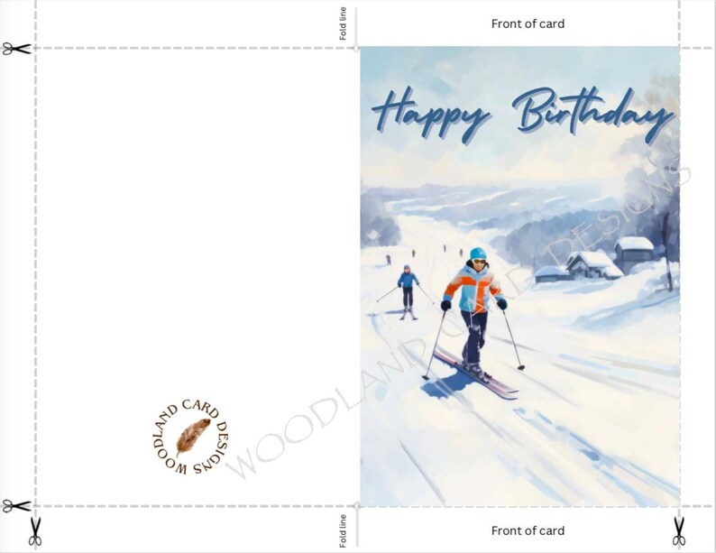 Skiing Pop Up Card - Pop Card Express