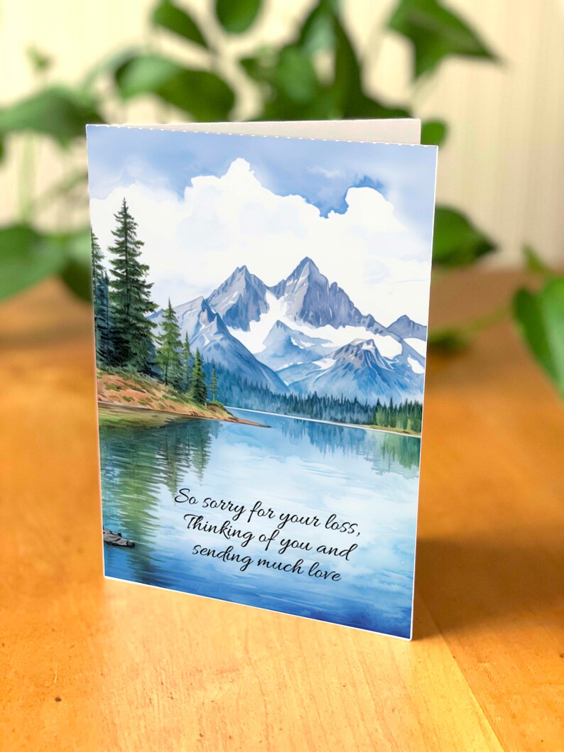 Sympathy Card With Mountain - Digital Memorial Card -condolence Card ...