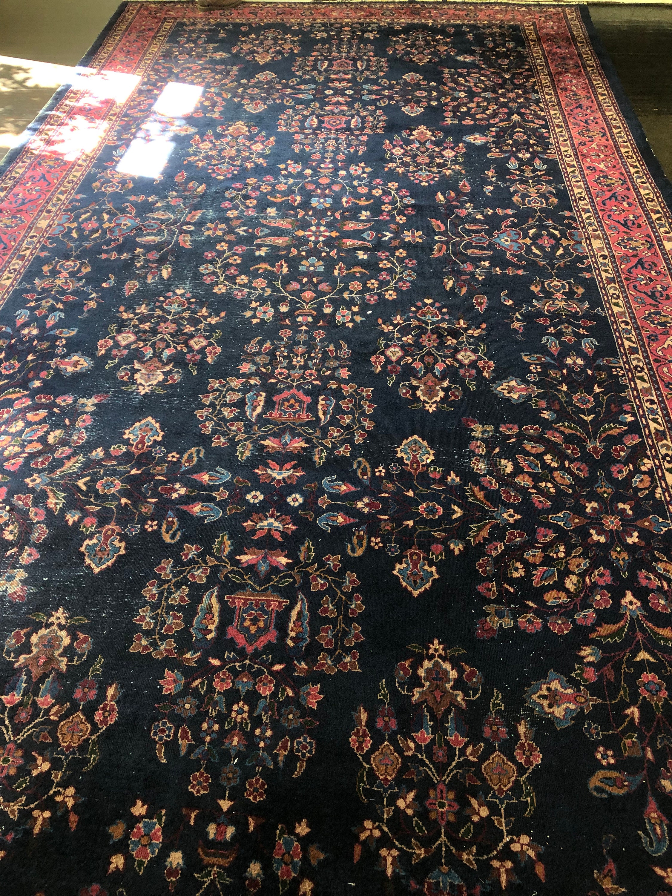 Gorgeous Vintage Bohemian Turkish Hand Knotted Rug - 123” X