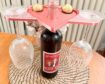 Wine Chocolate Serving Tray Valentines Day Date Night Gift High Quality 3D Print
