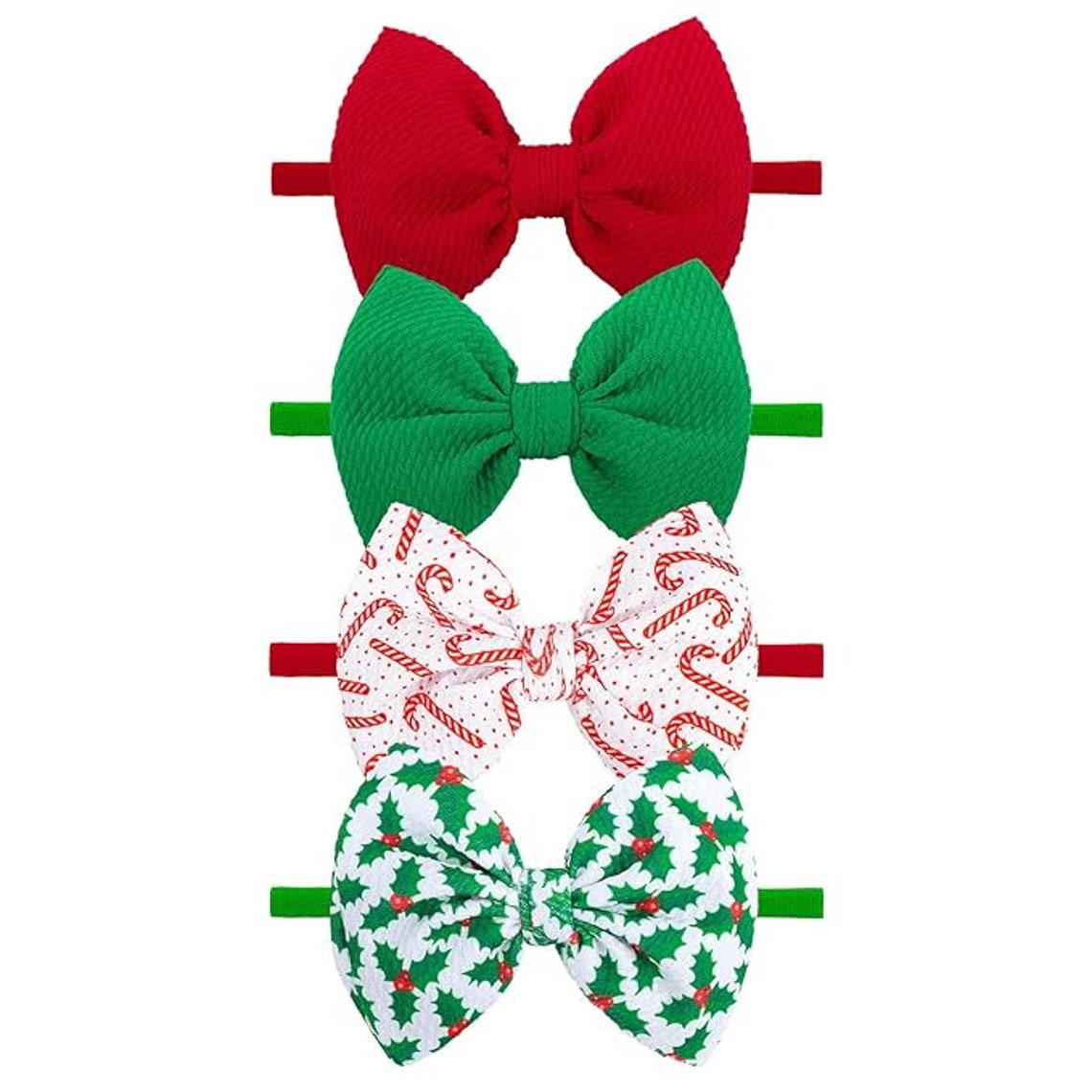 SET OF 4 Christmas Fabric Baby Girls Headband cotton Soft Etsy