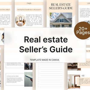 Realtor Seller Guide Editable Templates, Real Estate Property Selling Guide, Professional Canva Printable Guide, Real Estate Agent Marketing