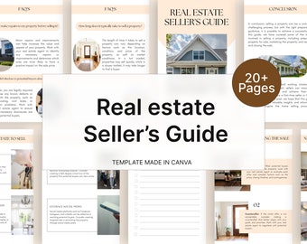 Realtor Seller Guide: Editable Real Estate Templates (Canva)