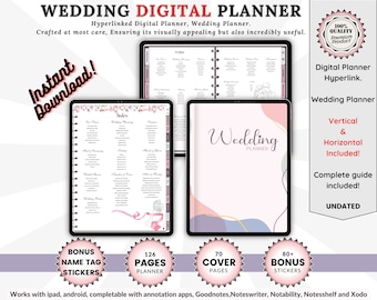 Ultimate Wedding Digital Planner: Hyperlinked Itinerary, Checklist (Goodnotes, iPad)