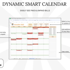 Smart Bill Calendar Planner Tracker Google Spreadsheet Template, Dynamic Bills Calendar, Monthly Bill Organizer Payment Dashboard, Financial. Effortlessly manage your bills with our user friendly bill tracker Add your bills and due dates.