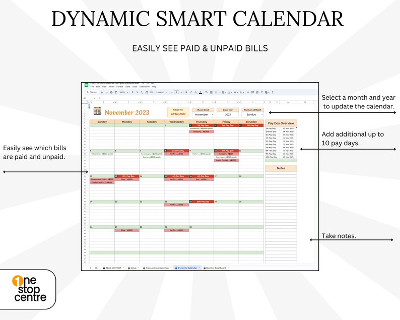 Smart Bill Calendar Planner Tracker Google Spreadsheet Template, Dynamic Bills Calendar, Monthly Bill Organizer Payment Dashboard, Financial. Effortlessly manage your bills with our user friendly bill tracker Add your bills and due dates.