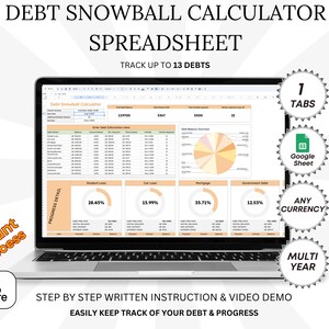 Schneeball Taschenrechner: Google Sheets Tracker (Digitaler Download)
