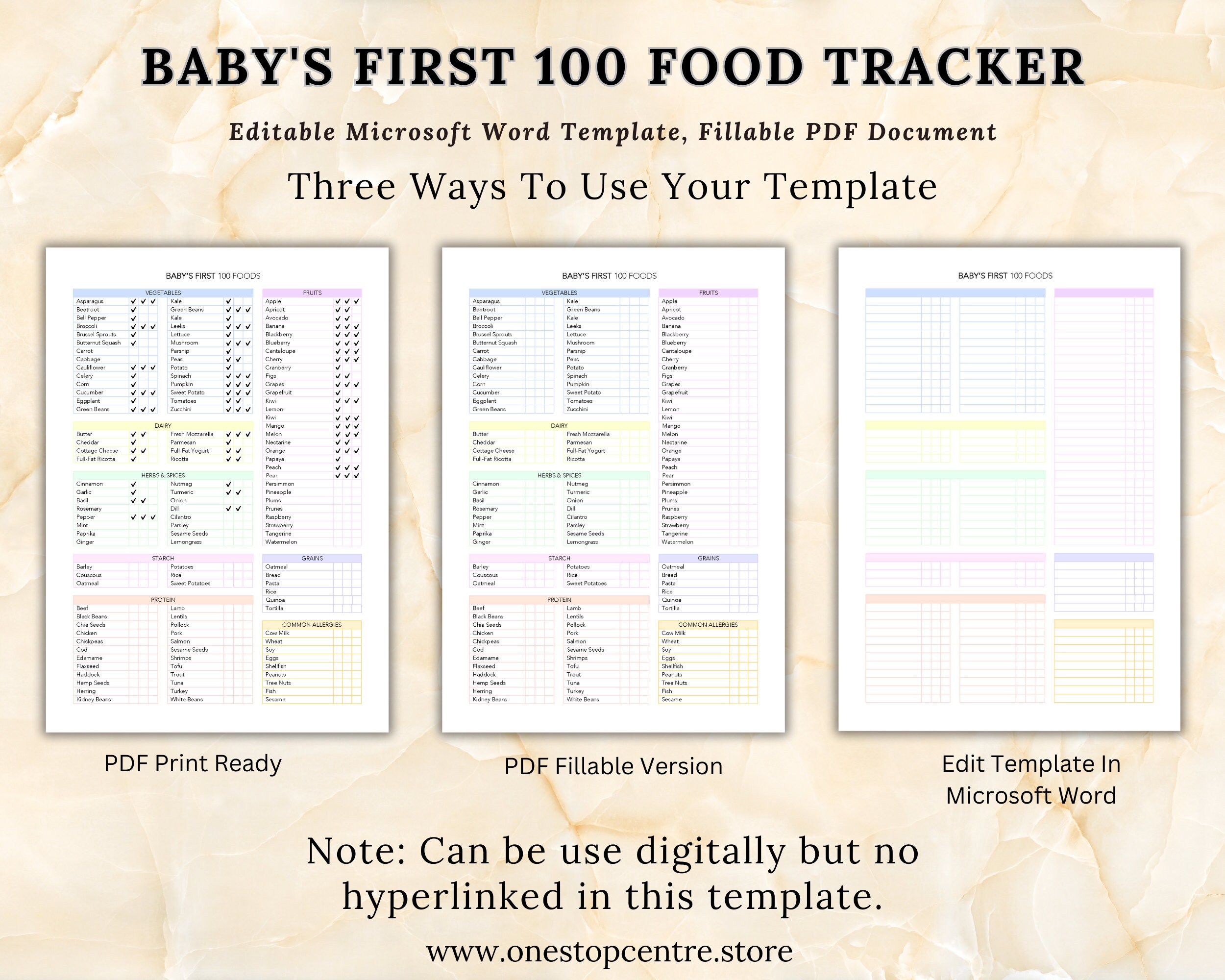 CATCHY - My First 100 Foods Tracker + Notre Ensemble De Menus