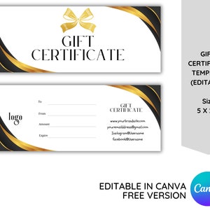 Afdrukbare cadeaubonsjabloon, sjabloon voor cadeaubon met logo toevoegen, promotionele marketingkaart, couponsjabloon, sjabloon digitale cadeaukaart