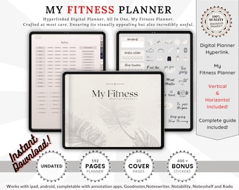 Digital Fitness Planner: Daily Workout, Weight Loss (Goodnotes, Notability)