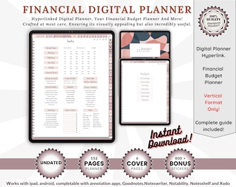Digital Budget Planner: Financial Tracker for Goodnotes, Notability (iPad)