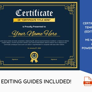 Certificate Template, Editable Certificate template, Recognition or Appreciation, Hair, Bundle Template, Elegant, Lashes, Printable, Awards