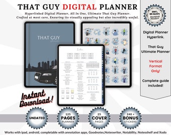 That Guy Digital Planner: Personal Organizer for Goodnotes, Notability (PDF)