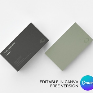 Doppelseitige Visitenkartenvorlage, Canva-Visitenkarten, Business Marketing, bearbeitbare Vorlage, Canva-Vorlage, selbst druckbare Karten, anrufbar