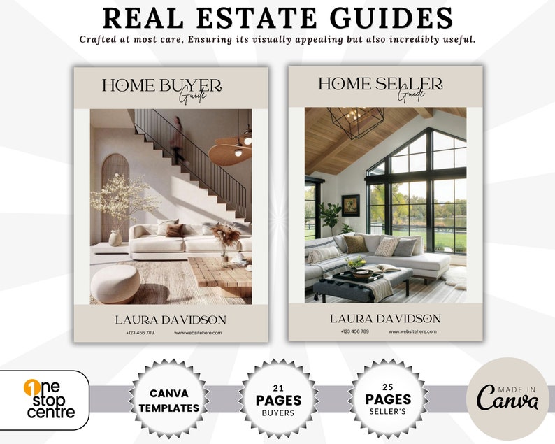 Real Estate Buyer & Seller Guide Bundle: Realtor Canva Templates - Etsy