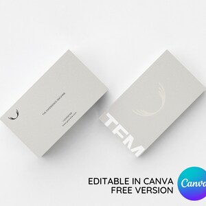 Elegante Visitenkarte, Business Marketing Karten, Canva Vorlage bearbeitbar, DIY Visitenkarte, minimalistische Karte, professionell, doppelseitig