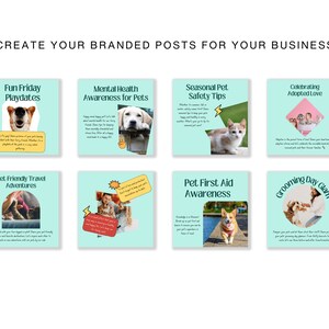 Pets Care and Accessories Instagram Business Marketing Templates, Posts and Stories for Instagram and Facebook – 200 Ready-Made Templates Fully Customizable in Canva's Free Version. using Canva's free version, Instagram post templates