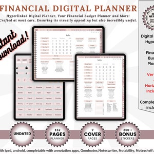 Digital Financial Planner: Budgeting Templates, Stickers, Covers (Goodnotes, Notability)