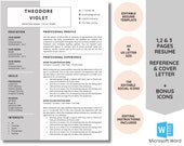 ATS Resume Template: Modern Cover Letter & Reference (Word)