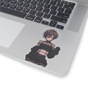 Fishnets Femboy - Transparent Cute Aesthetic Femboy Sticker