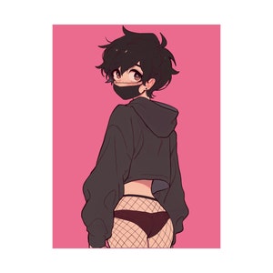 Cheeky Femboy - Matte Vertical Art Print