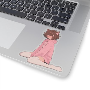 Happy Cat Boy - Transparent Cute Aesthetic Femboy Sticker