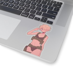 Tactical Femboy #2 - Transparent Cute Aesthetic Femboy Sticker