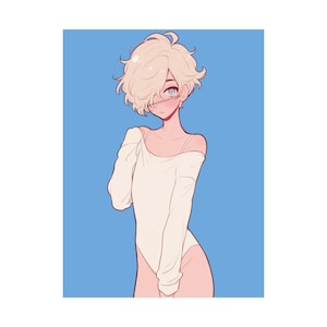 Leotard Femboy - Matte Vertical Art Print