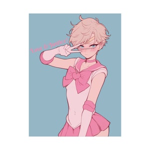 Sailor Femboy - Matte Vertical Art Print