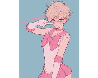Sailor Femboy - Matte Vertical Art Print