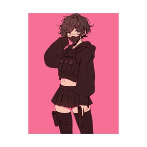 Tactical Femboy - Matte Vertical Art Print