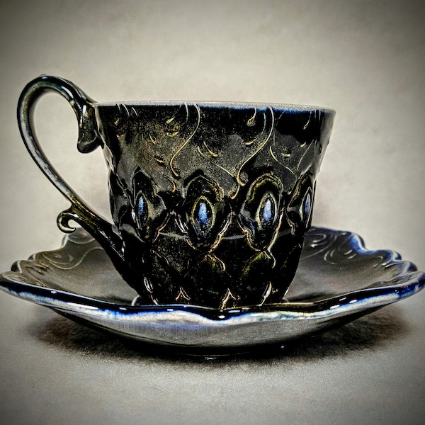 Kristen Kieffer- Signed- Hand Thrown Cup and Saucer