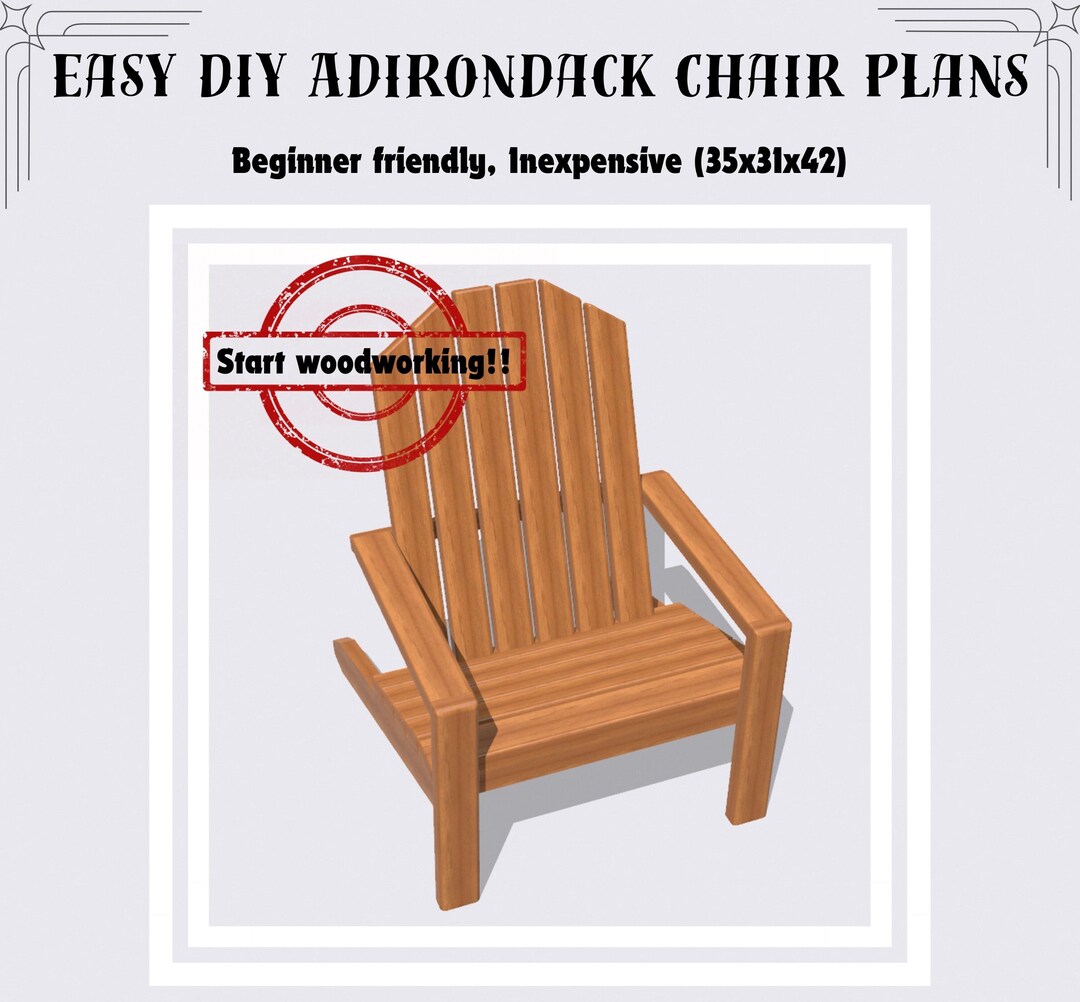 Easy DIY Adirondack Chair Plans Beginnerfriendly Woodworking
