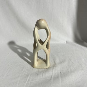 Kisii Soapstone 7&quot; Lovers Sculpture