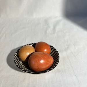 Kisii Speckstein Ei - 3er Set