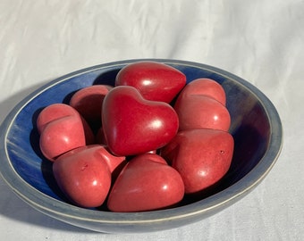 Kisii Soapstone Hearts - Set of 9