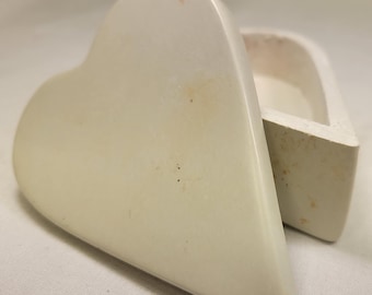 Kisii Soapstone 4" Heart Box- Hand Carved in Kenya