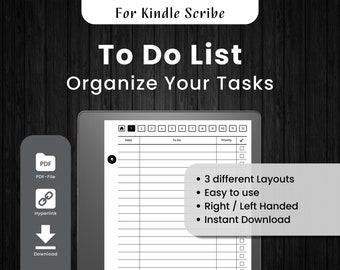 Kindle Scribe To Do List | Organize Your Task | Digital Download | Kindle Scribe Templates