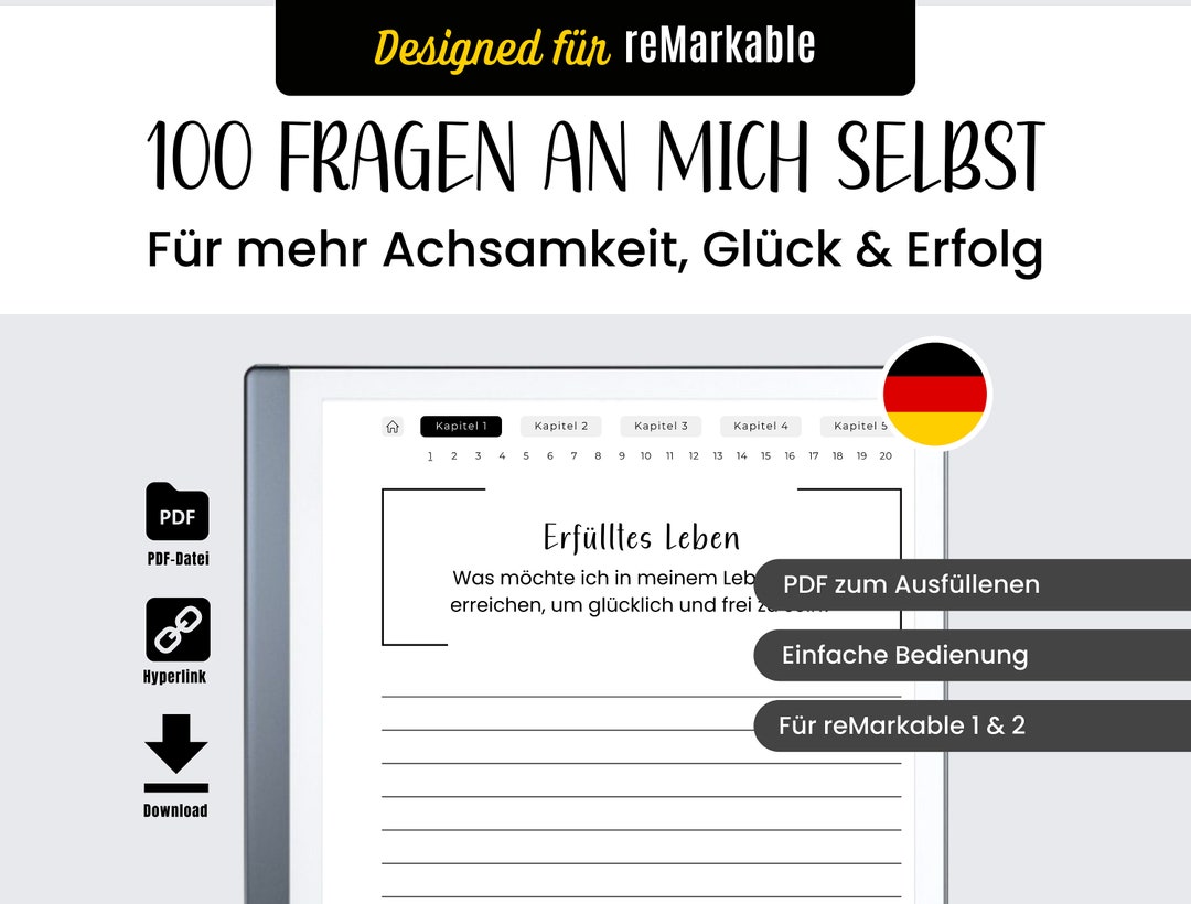Remarkable 2 Templates Deutsch 100 Fragen an Mich Selbst Für Mehr Achtsamkeit, Glück & Erfolg