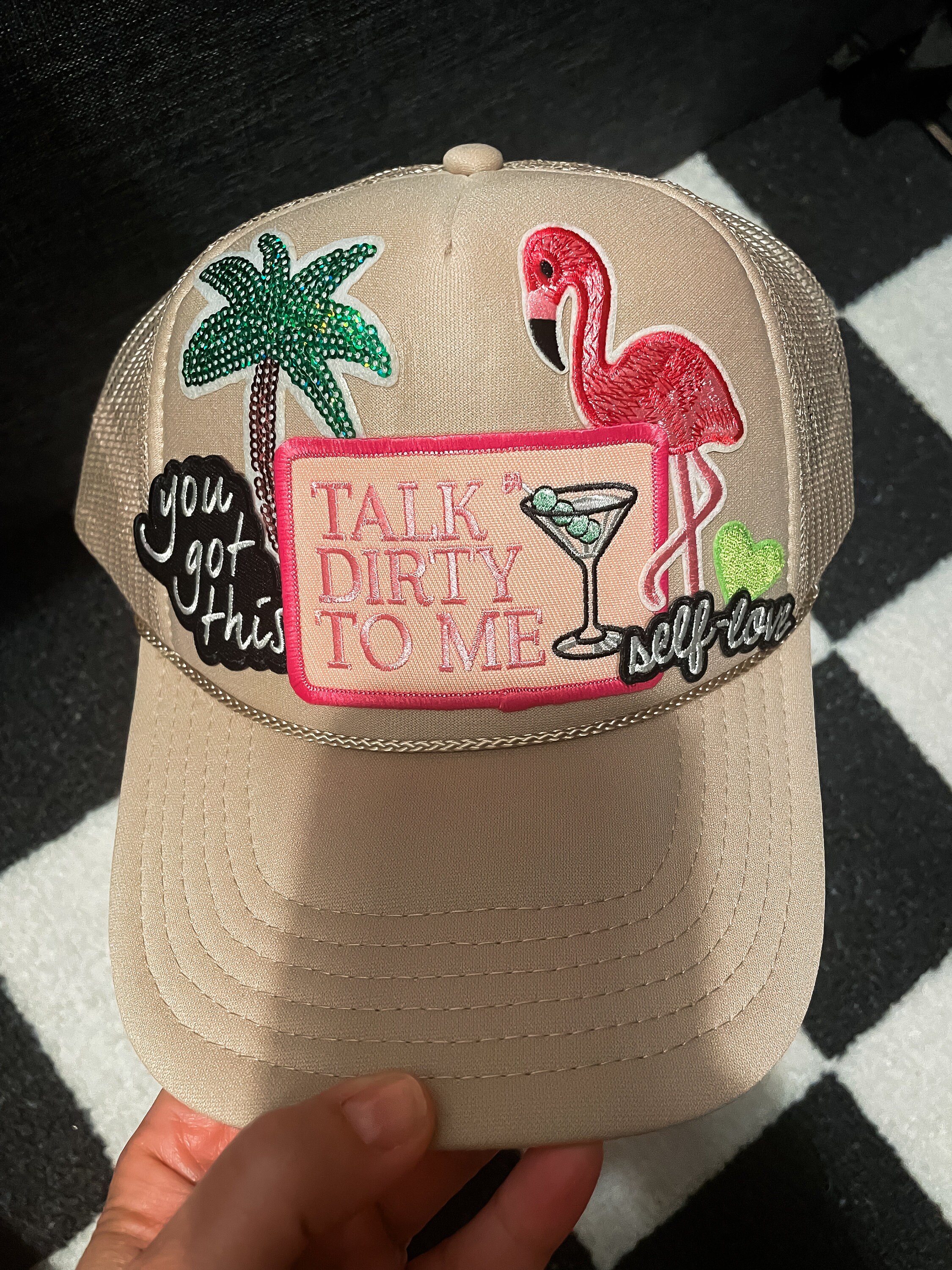 Talk Dirty to Me Martini Trucker Hat/ Summer Trucker Hat 